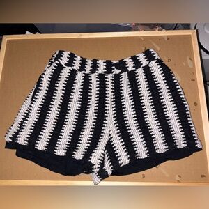 Cotton On Black and White Striped Athletic Shorts